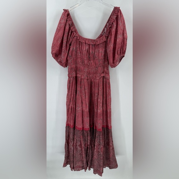 Ro’s‎ Garden Percy Woven Baltistan Print Ruffle Trim Square Neck Maxi Dress - Picture 4 of 7